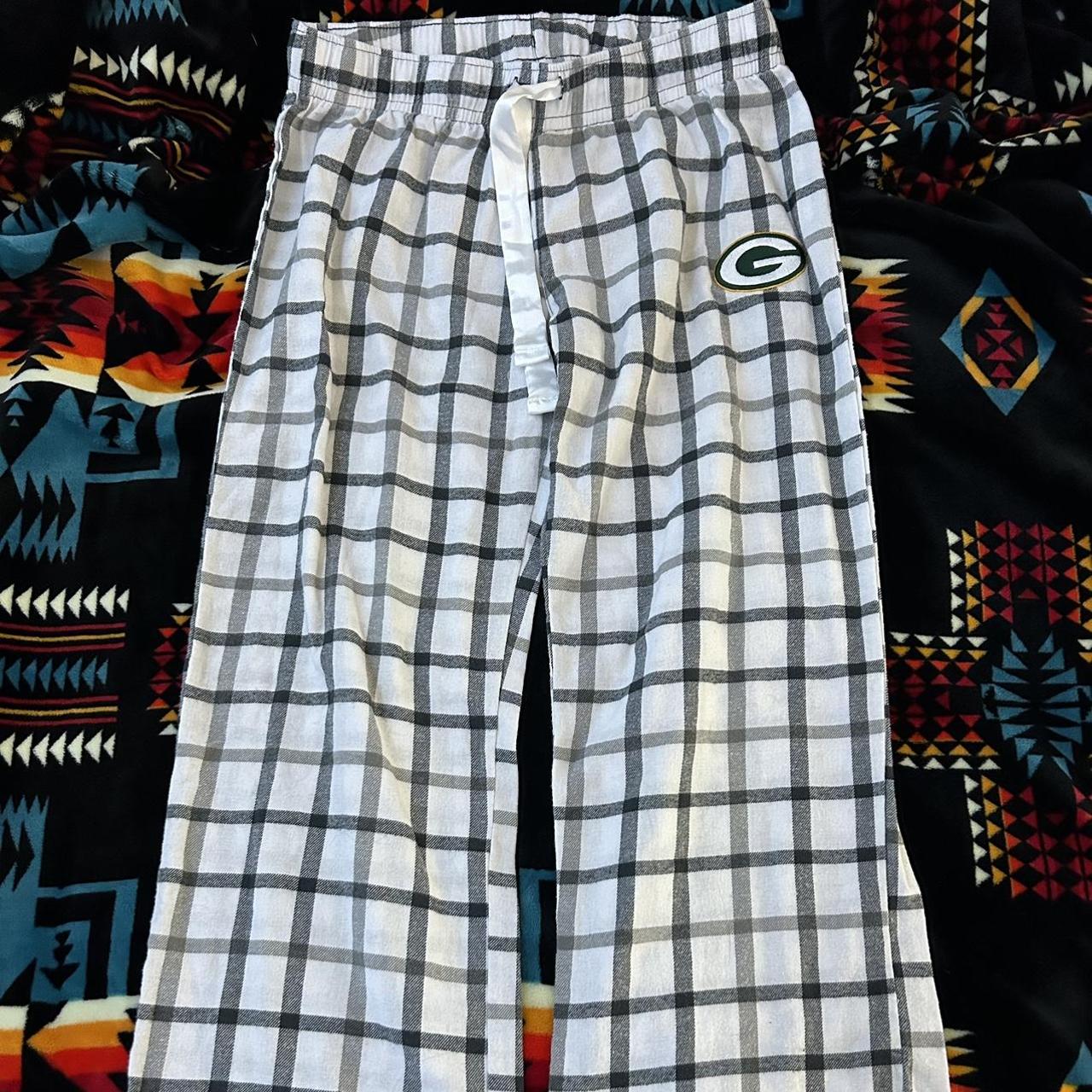 Mens green bay packers pajama pants gray size - Depop