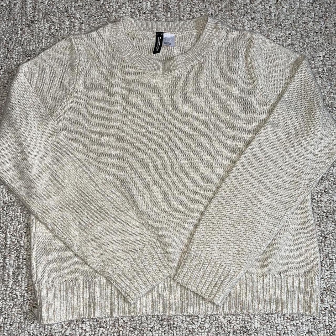 Cream Sweater- i liked wearing this under my jean... - Depop