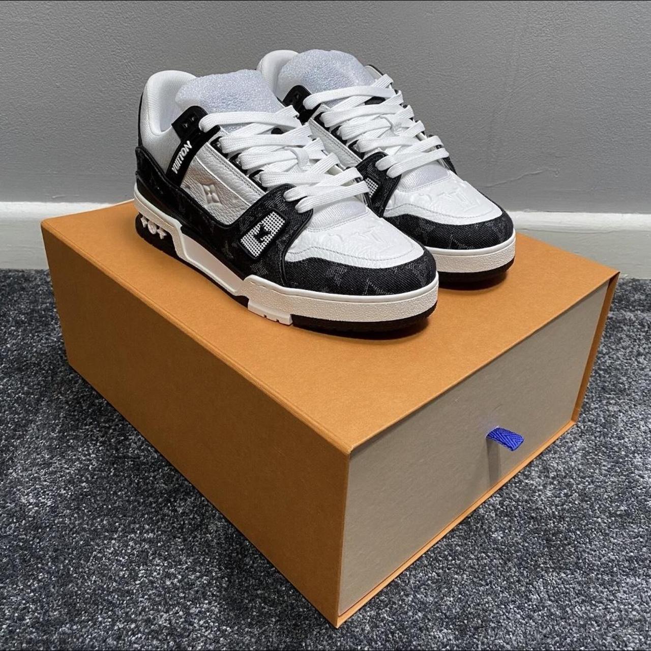 Louis Vuitton LV Denim Trainers - different sizes -... - Depop
