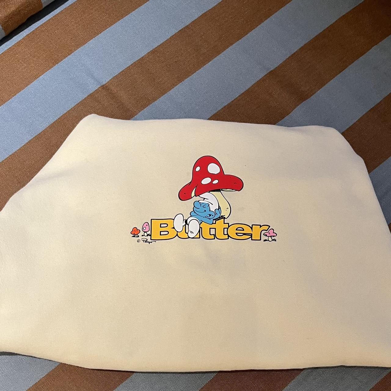 Butter hoodie Smurf’s Worn twice Message me before... Depop