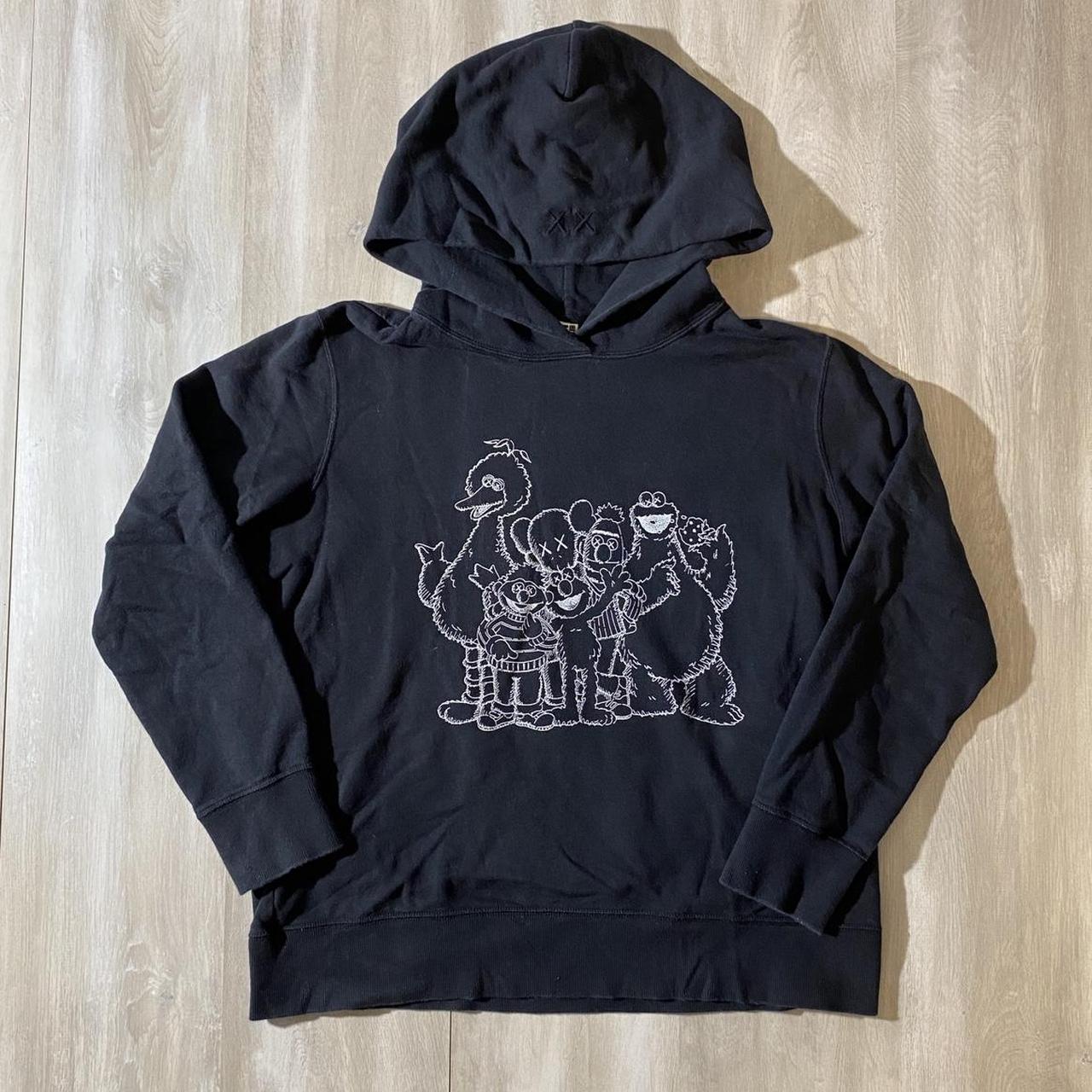 Kaws Men's Black Hoodie Depop