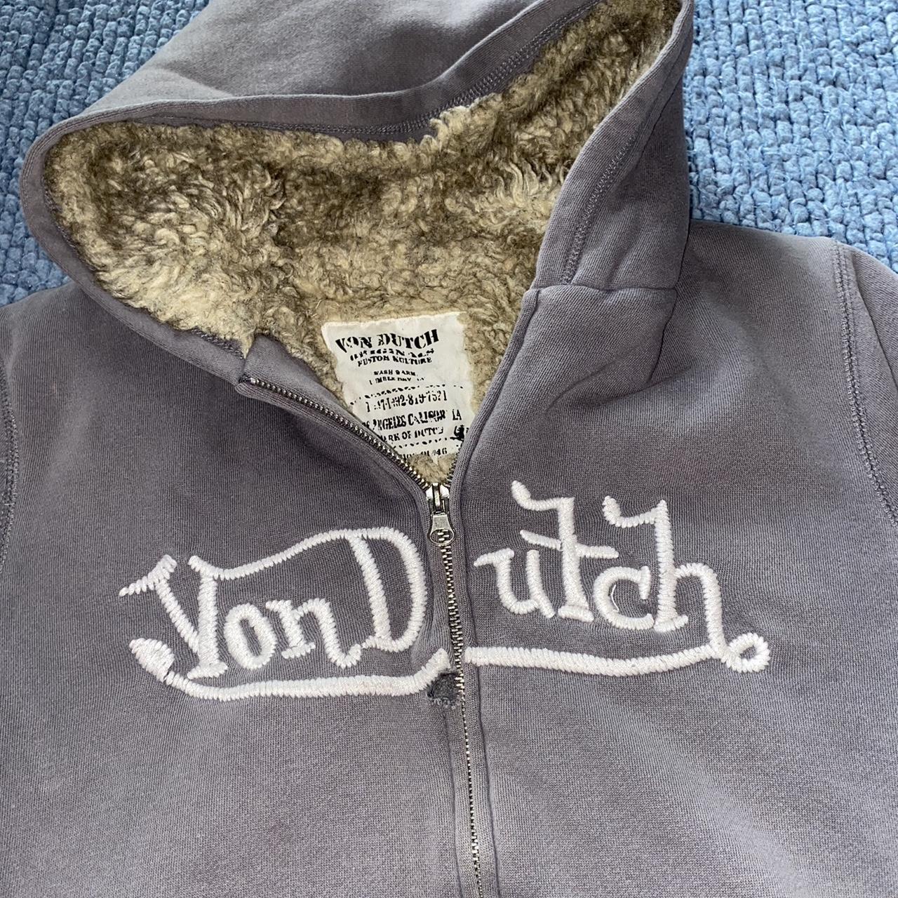 VON DUTCH Heavyweight Zip Up Hoodie good S