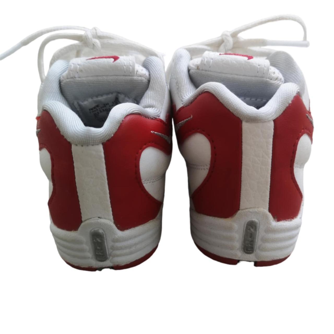 Vintage Y2K 2001 Nike Kids White & Red Sneakers US | Depop