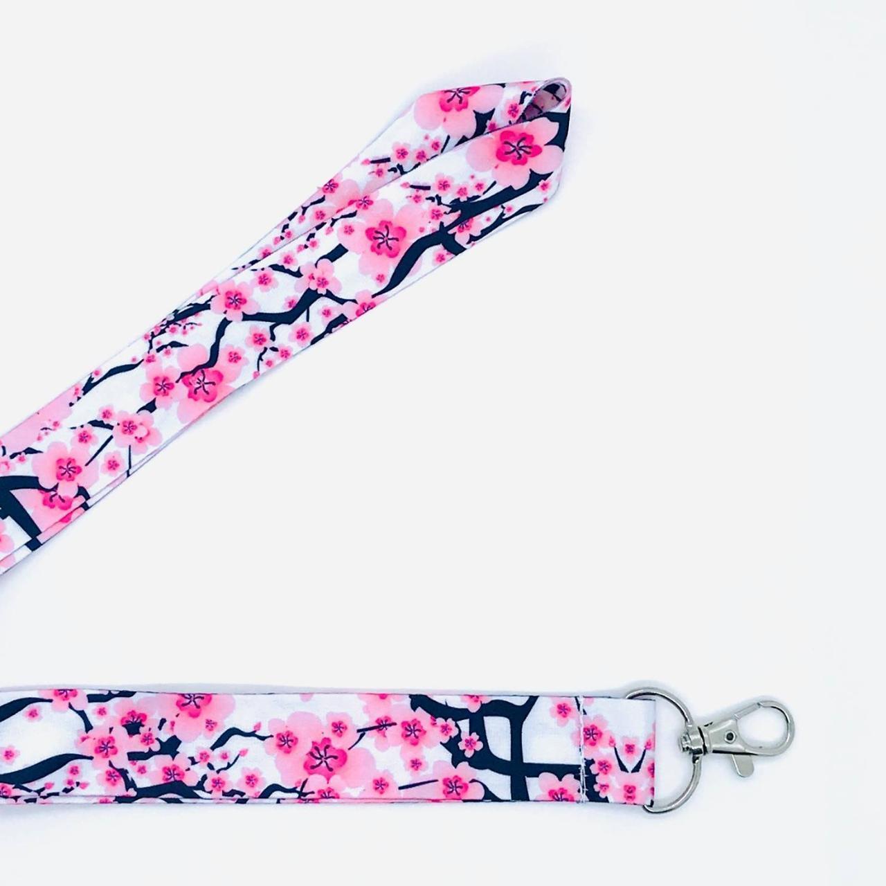 Cherry Blossom Lanyard, Ideal for the office or work... - Depop