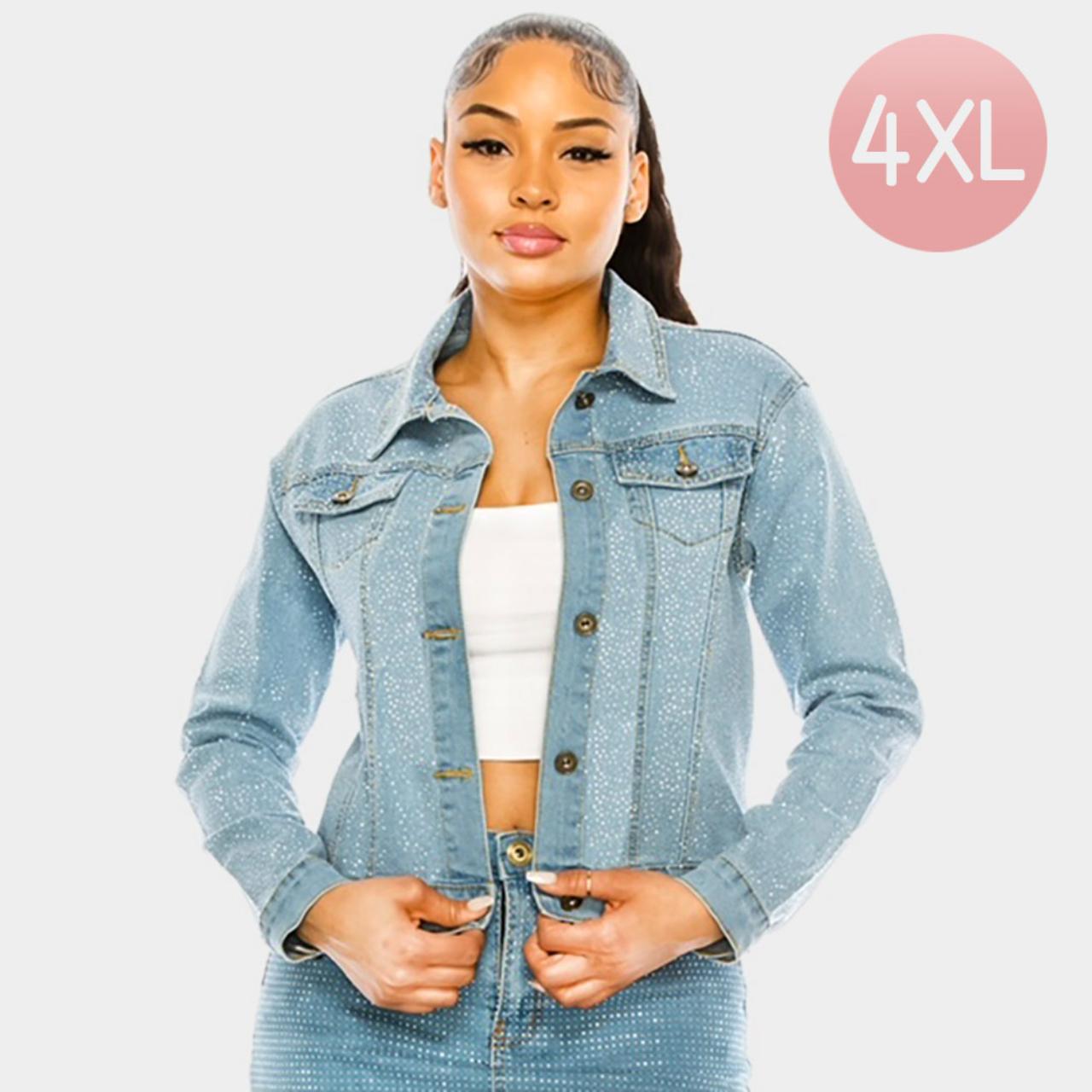 4XL Bling Denim Jacket 1. Pair it with a white tee Depop