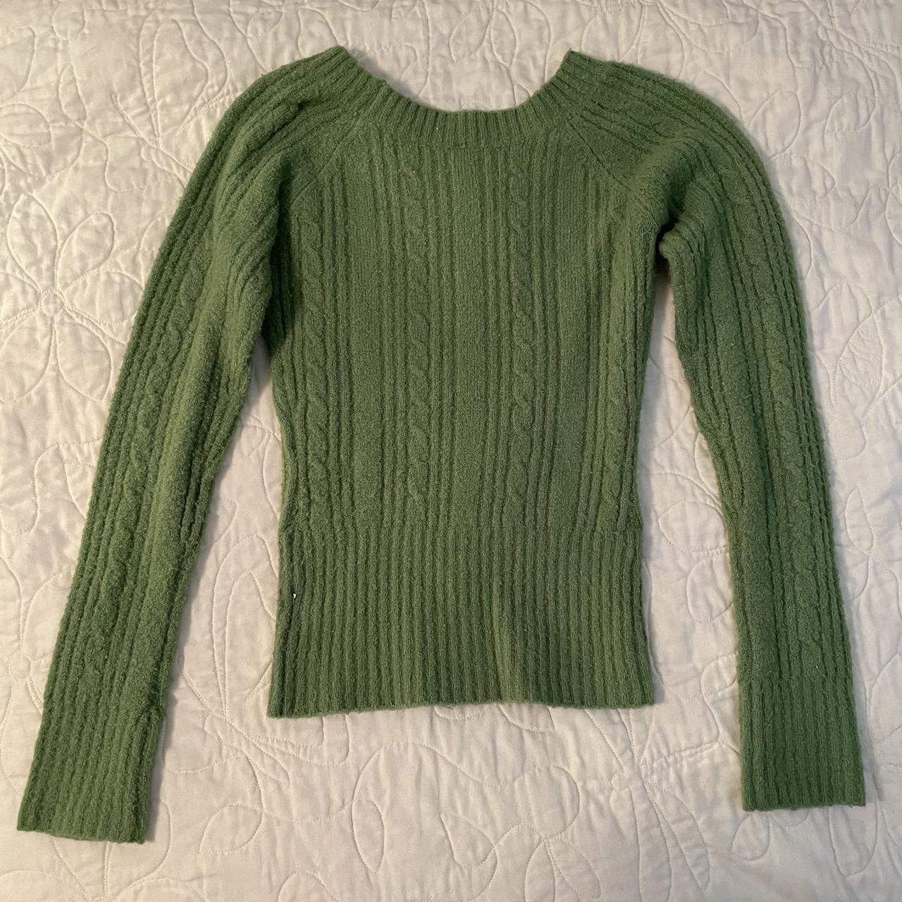 📗Green Plush 2000s Aéropostale Sweater☕️ Featuring... - Depop