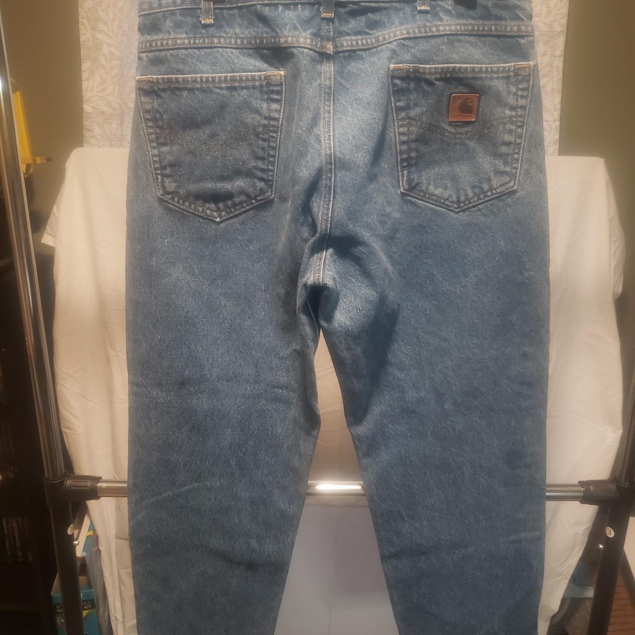 Carhartt B17 DST Jeans Size 36x30. Faded but great... - Depop