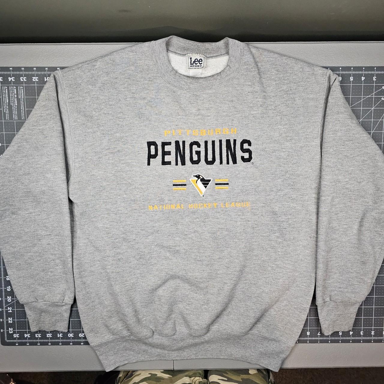 NHL retro hoodie sweatshirt Pittsburgh Penguins - Depop