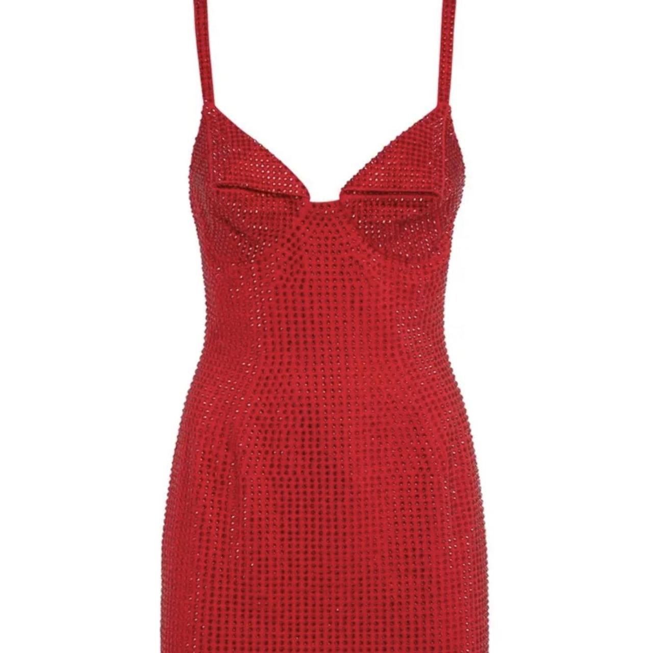 Red glitter dress Size small Will fit 8-10 Worn... - Depop