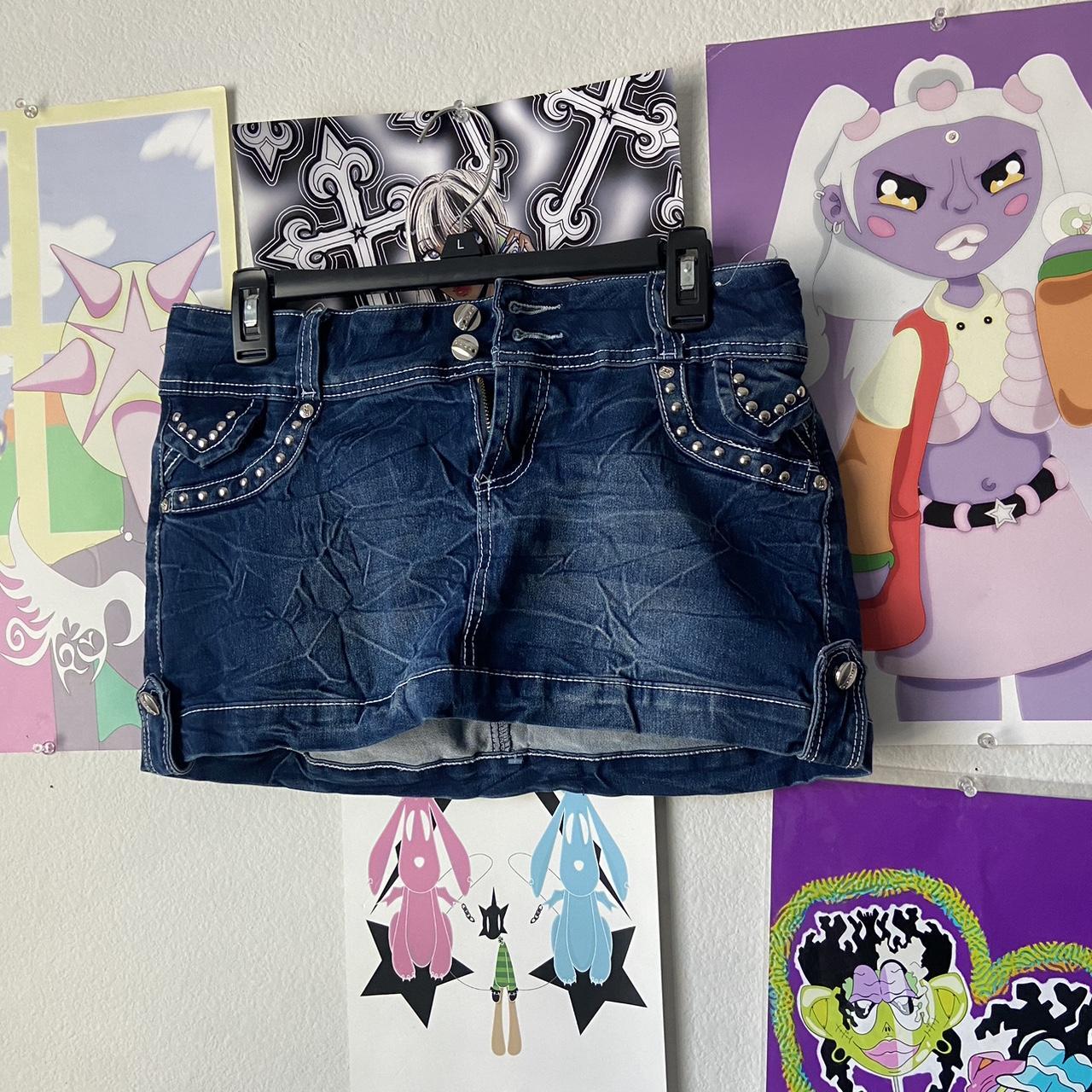 micromini micro mini skirt with embellishments #micromini... - Depop