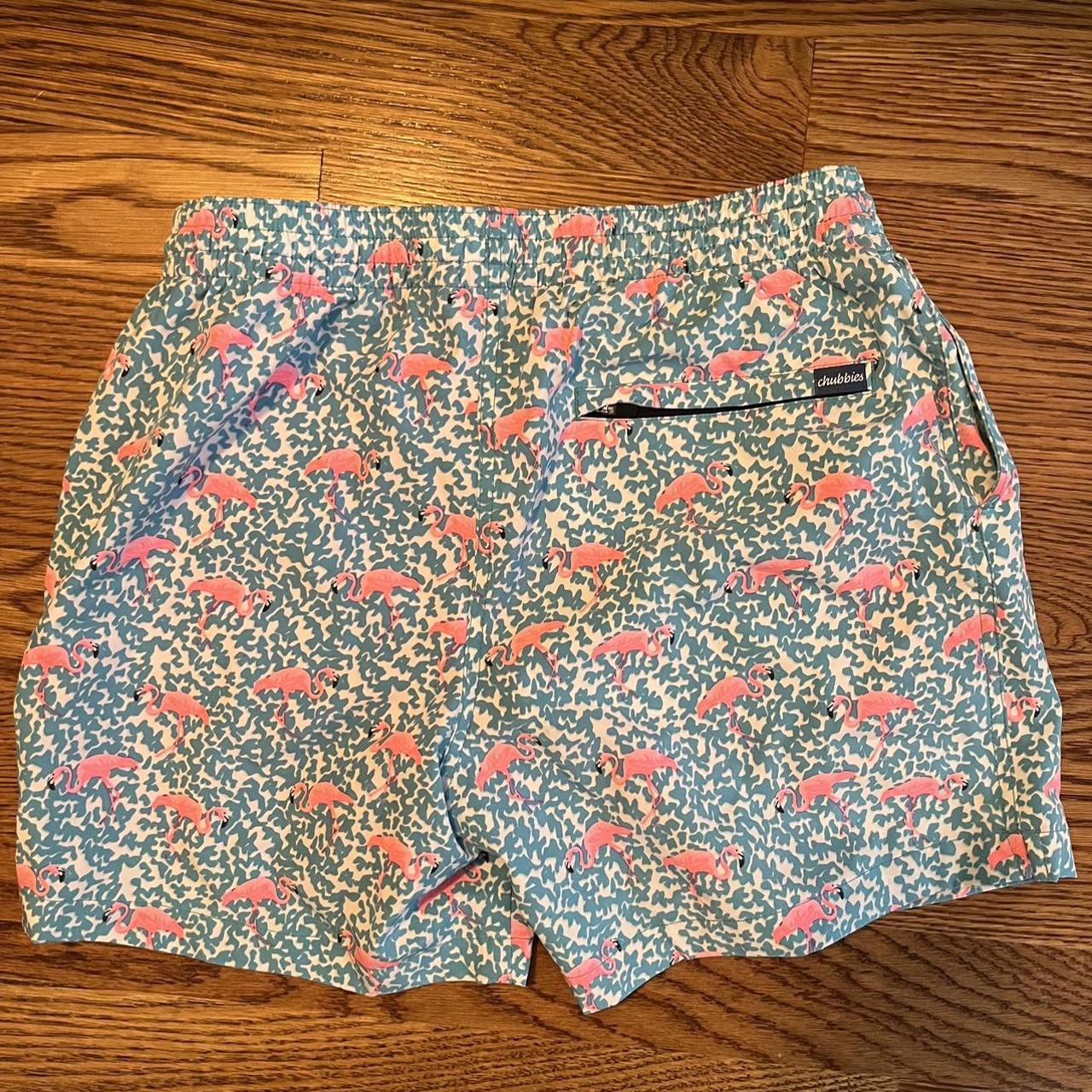 Chubbies Men's Blue and Pink Swimbriefsshorts Depop