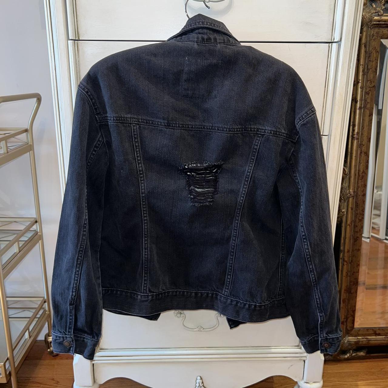 Hollister black hot sale denim jacket