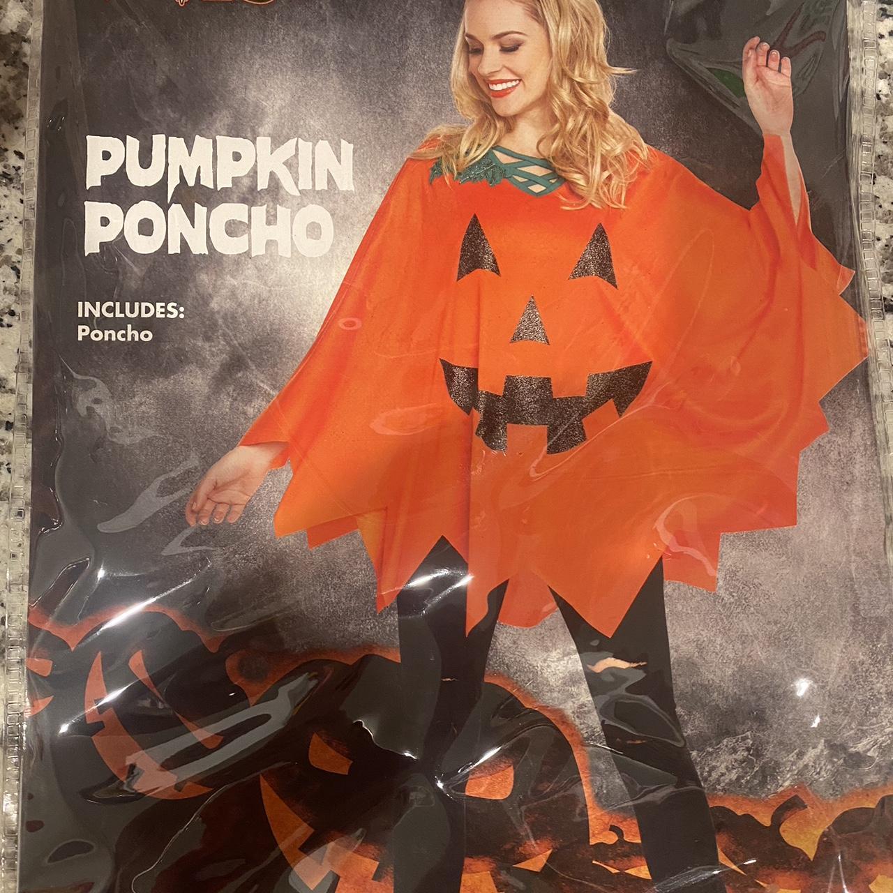 Halloween Pumpkin poncho - Depop