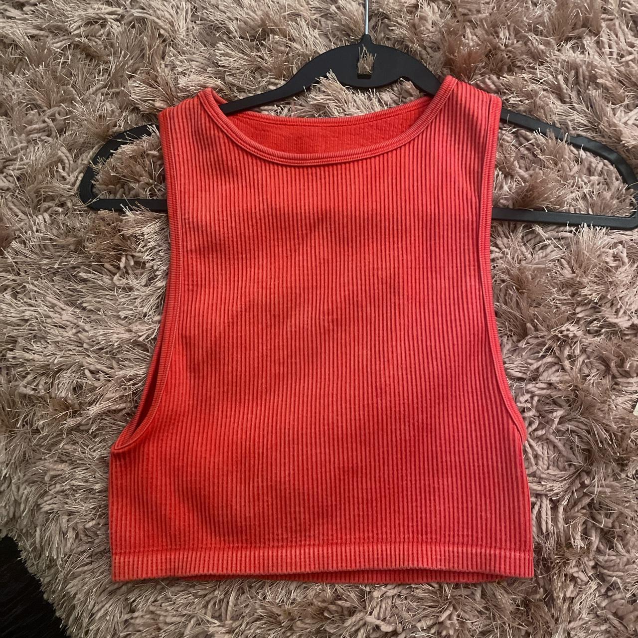 forever 21 red workout top Depop