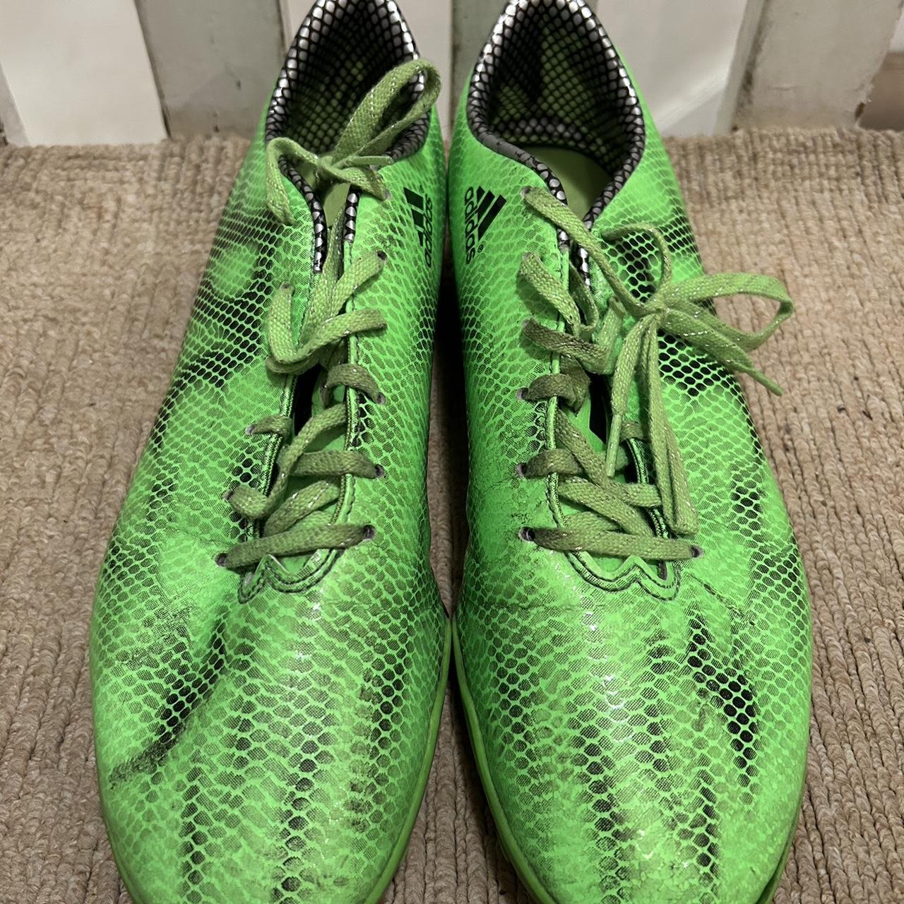 Adidas F30 Green Football Boots. It has been used