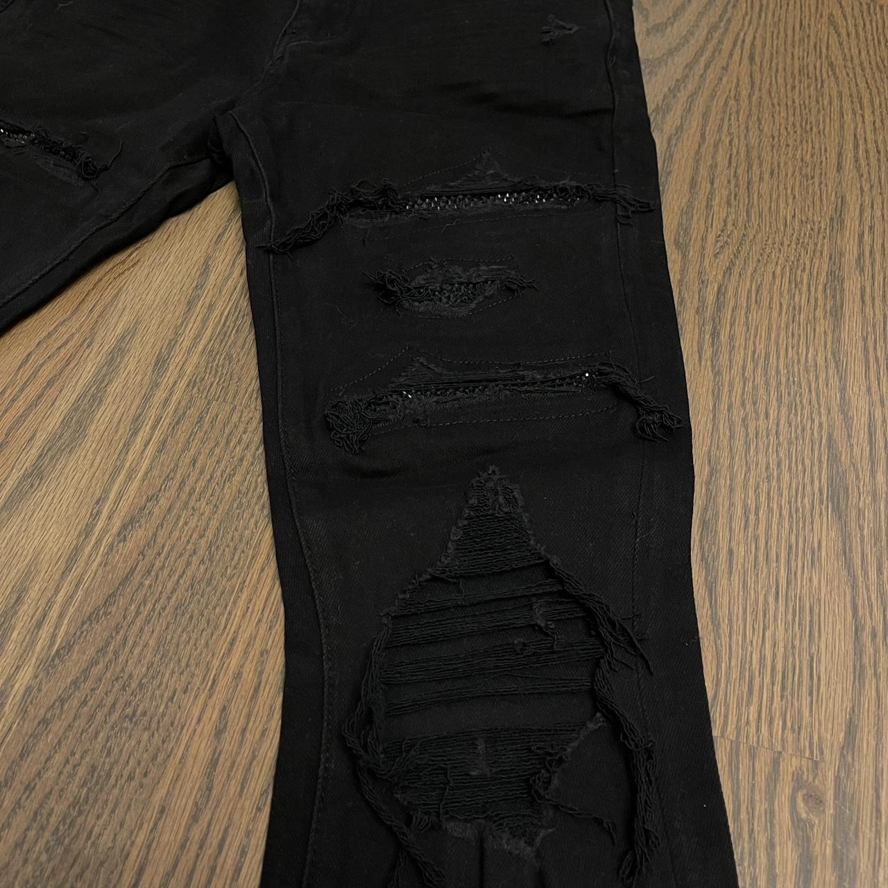 Amiri Black Crystal Thrasher 28 Depop