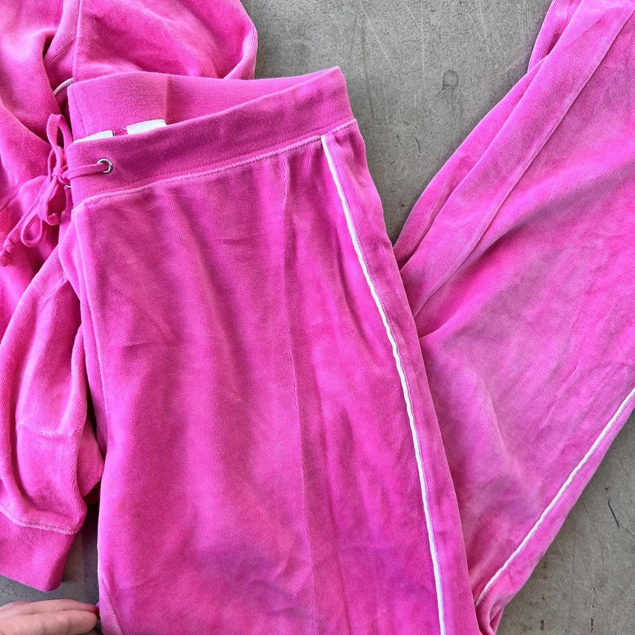 y2k 2000s pink velour jumpsuit set 🎀🎀💋 size m Depop