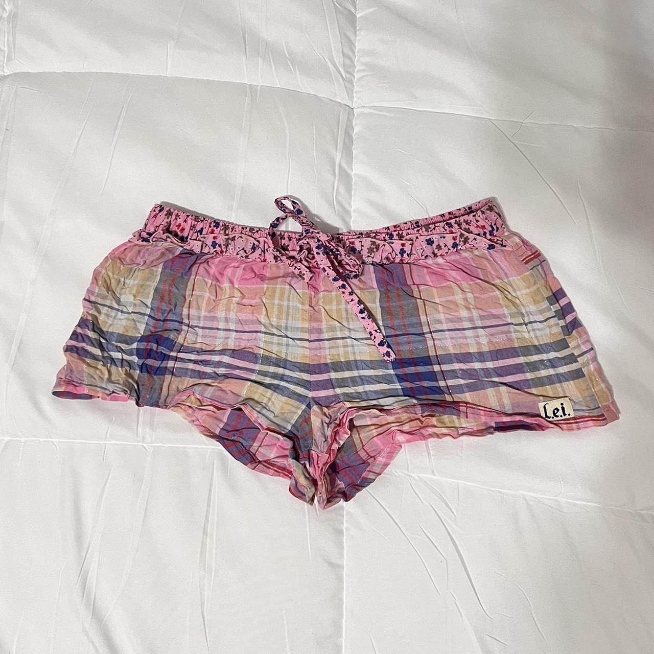 cute super pink lei sleeping booty shorts 🩷 size s... - Depop