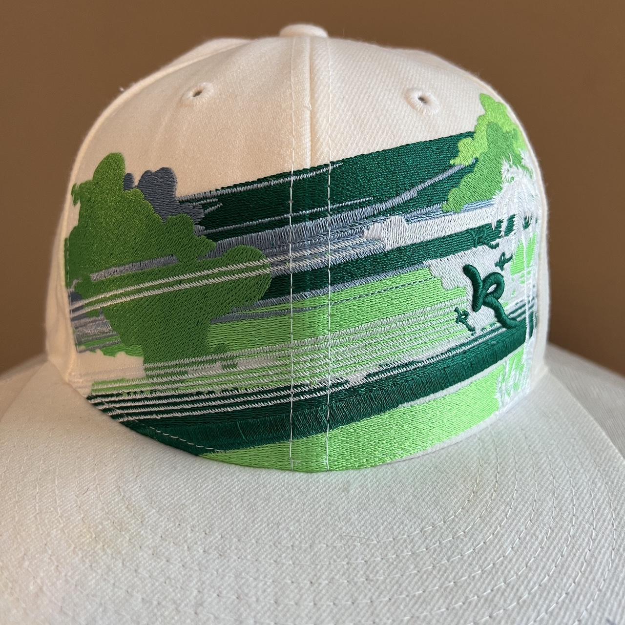 White embroidered rocawear hat #embroidery