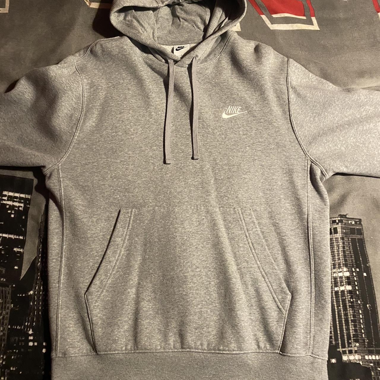 oversized grey nike hoodie