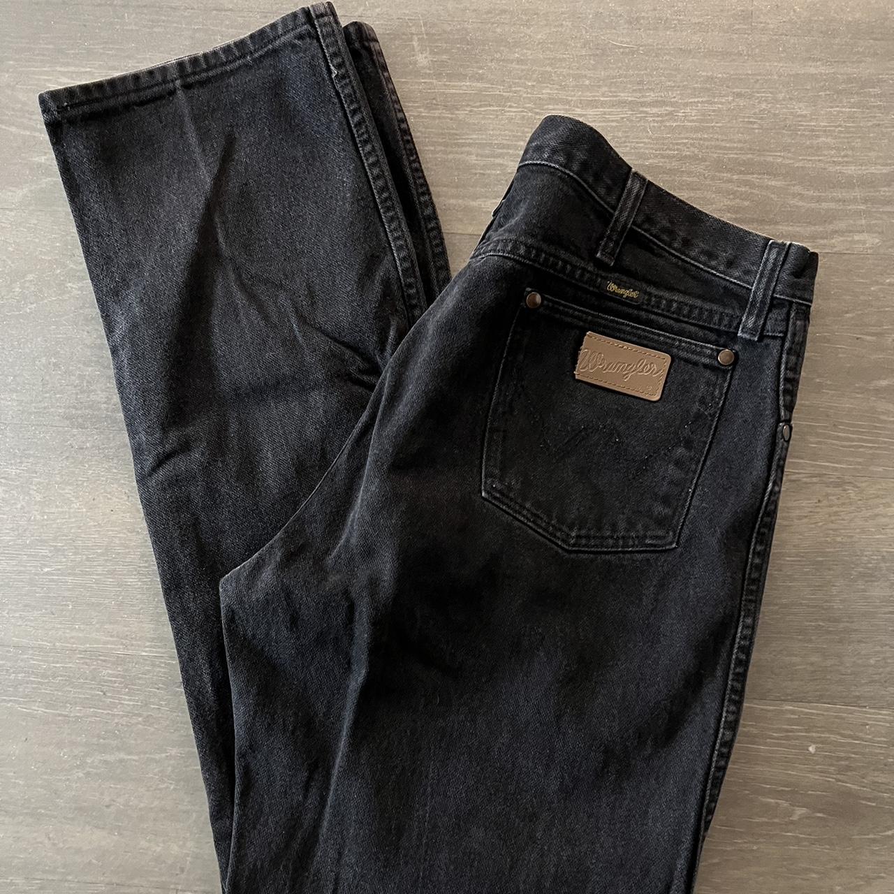 Wrangler Men's Black Jeans | Depop