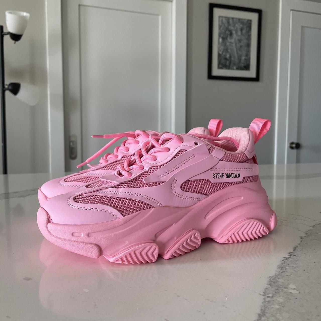 Hot pink chunky sneakers online