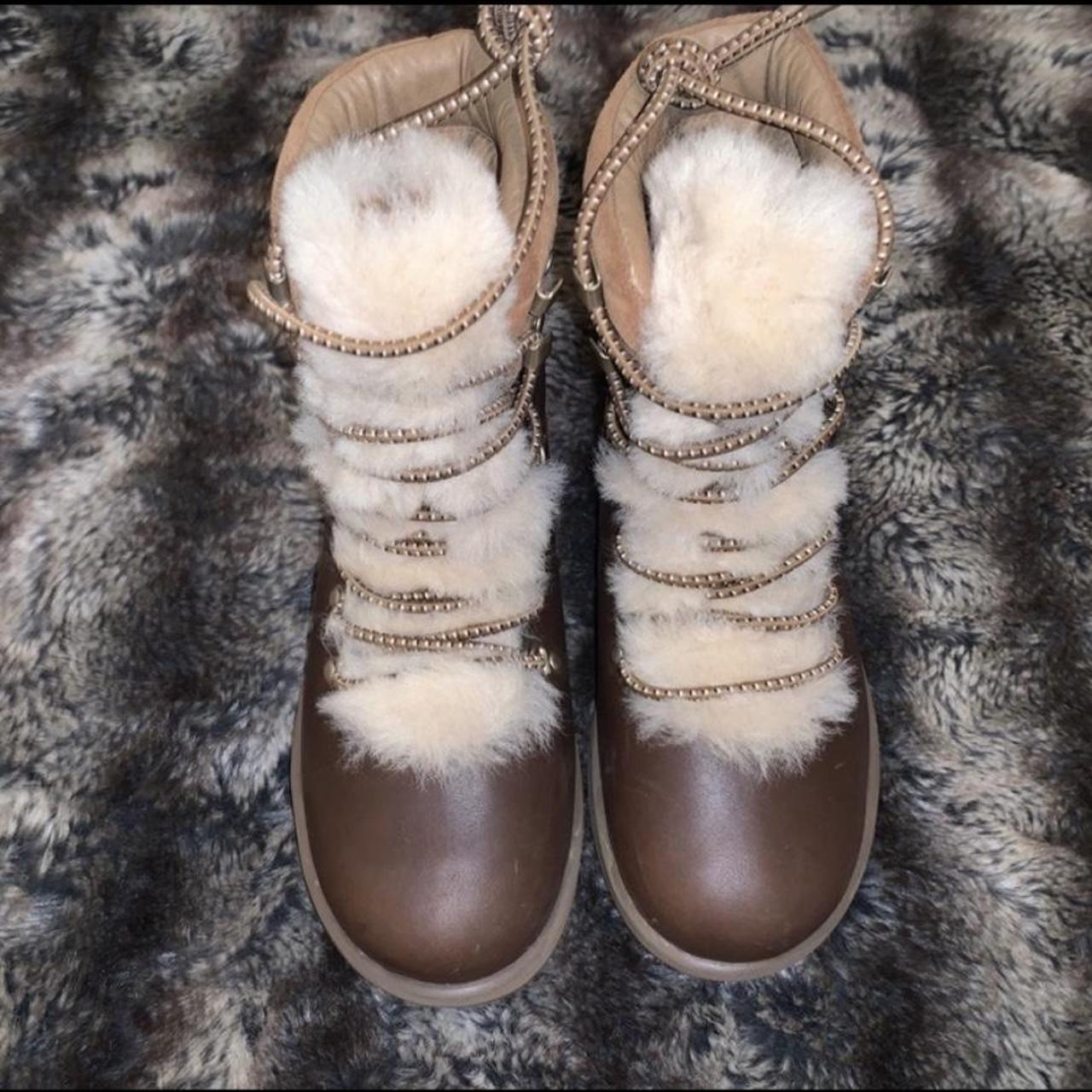 Ugg viki waterproof on sale shearling & leather boots