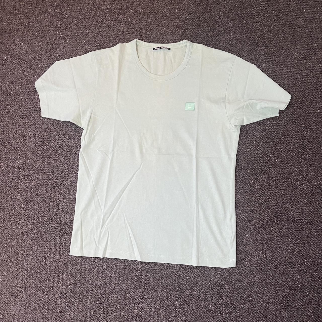 Acne Studio Face tee Mint Colour small stain on... - Depop