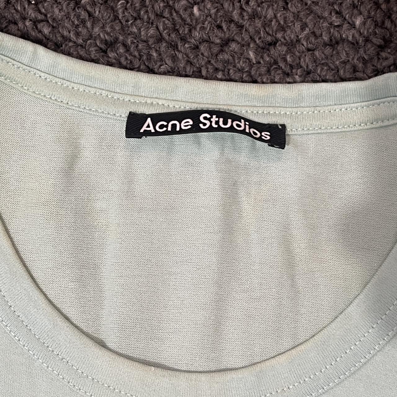 Acne Studio Face tee Mint Colour small stain on... - Depop