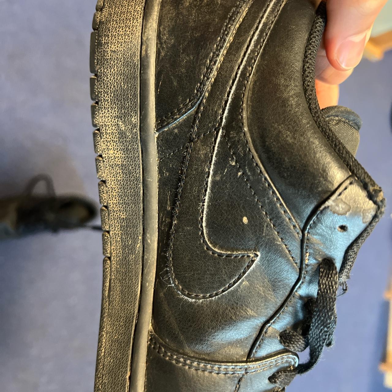 All black jordan 1 low Authentic Warn a bit Still... Depop