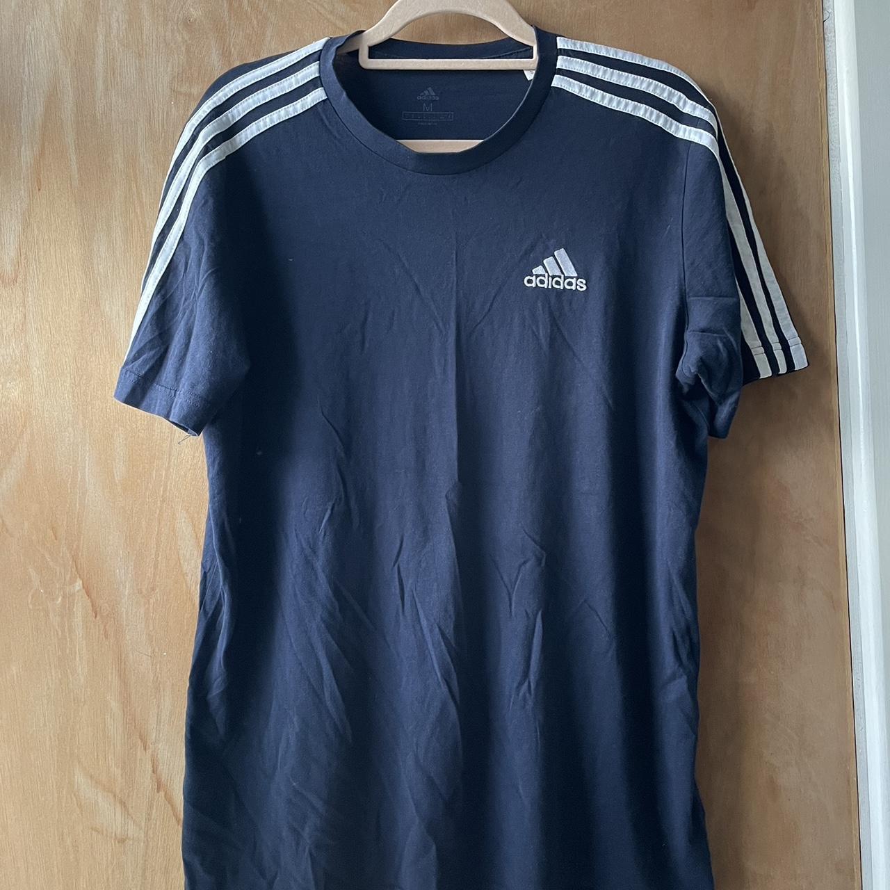 Adidas Navy T-shirt Size Medium - Depop