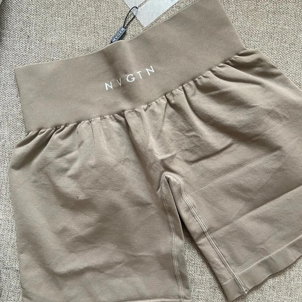NVGTN Solid Seamless Shorts - Taupe