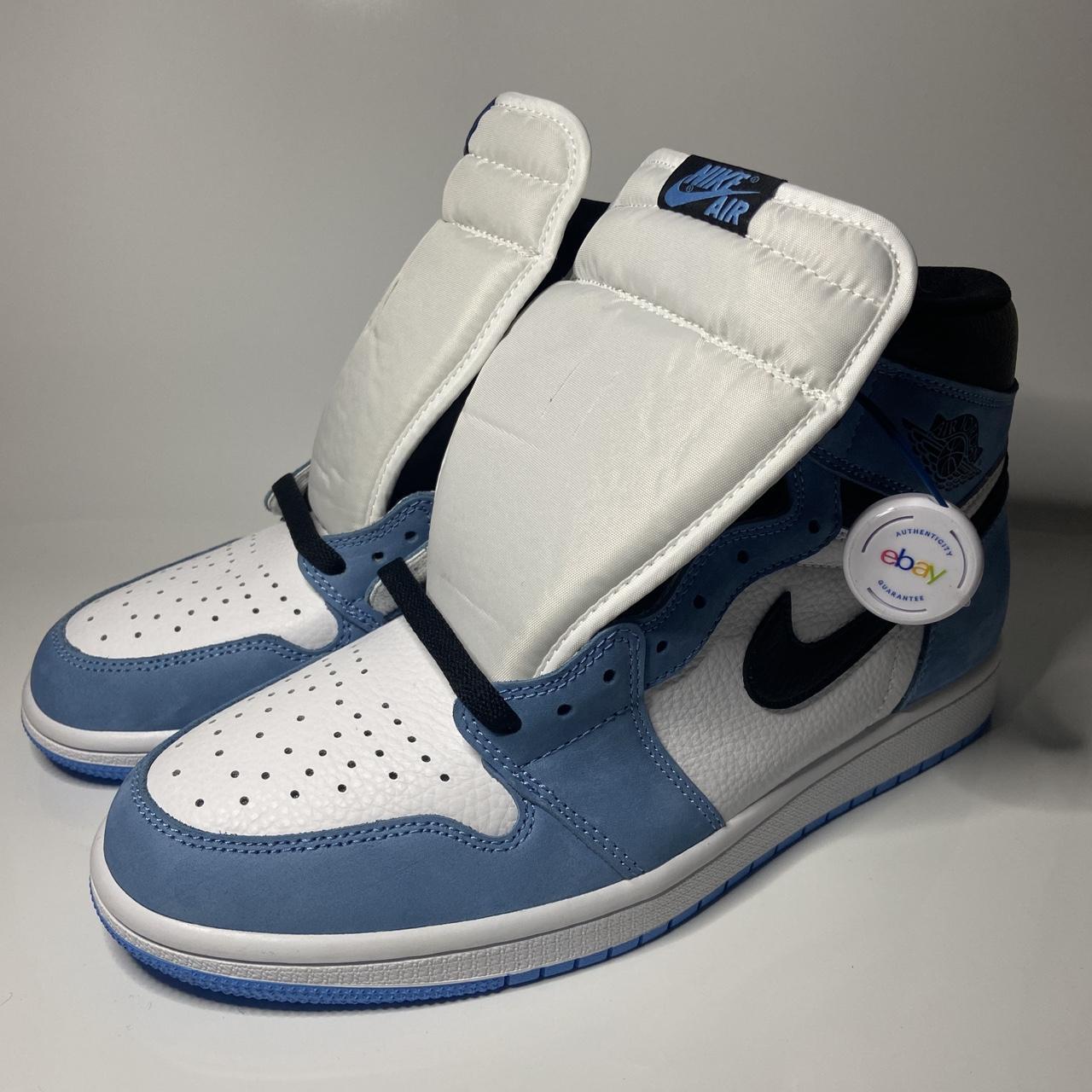 university blue jordan 1 in box