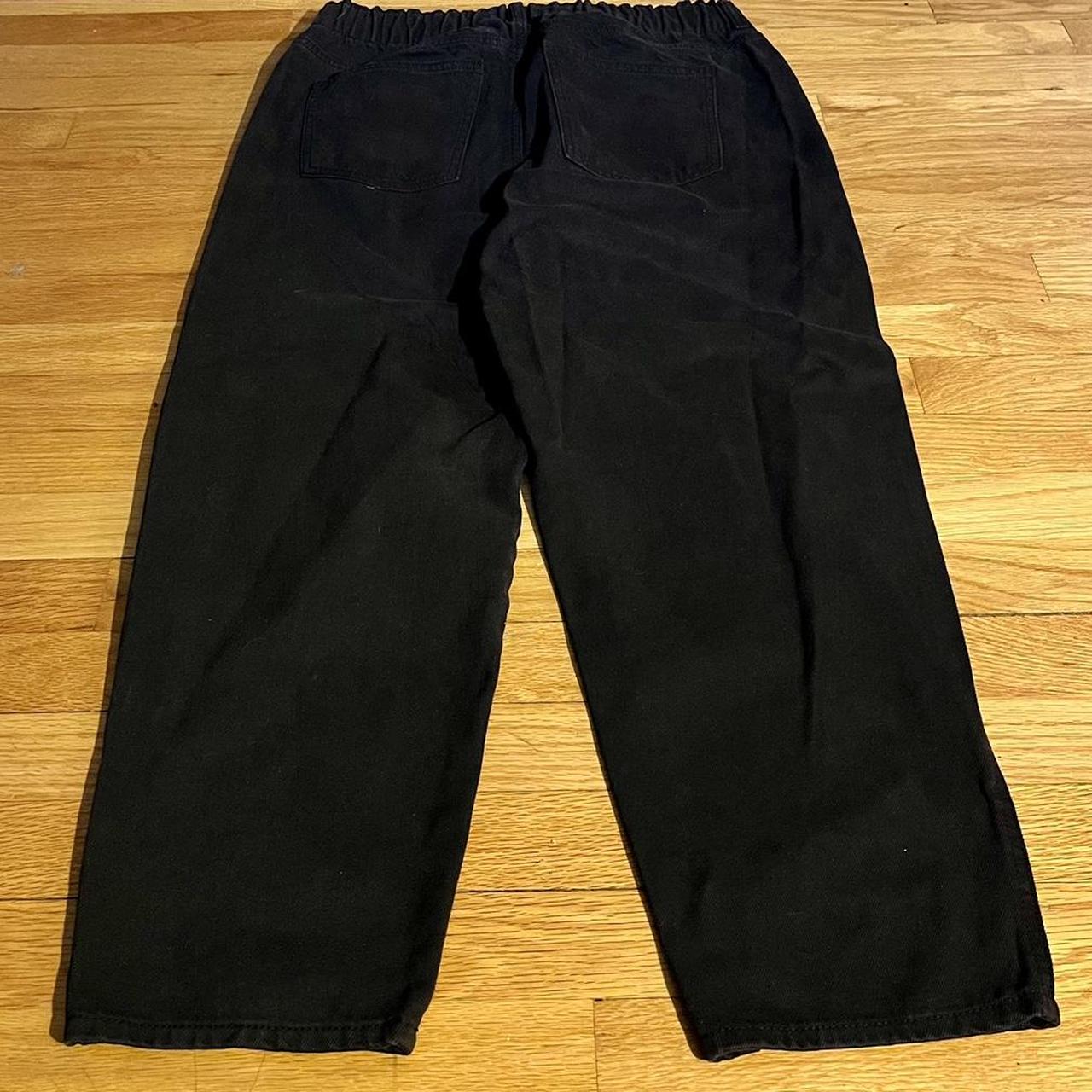 H&M black minimalist baggy tapered cargo pants.... - Depop