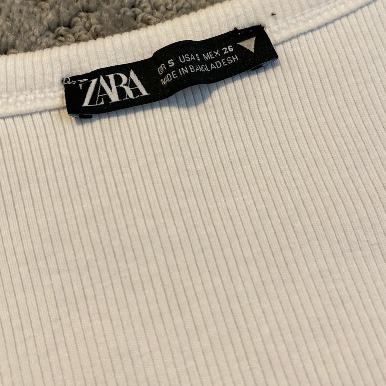 Zara Women's White Croptop Depop