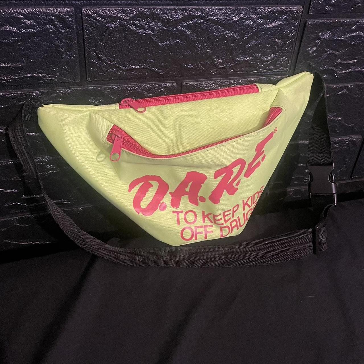 D.A.R.E Fanny pack neon green and pink Depop