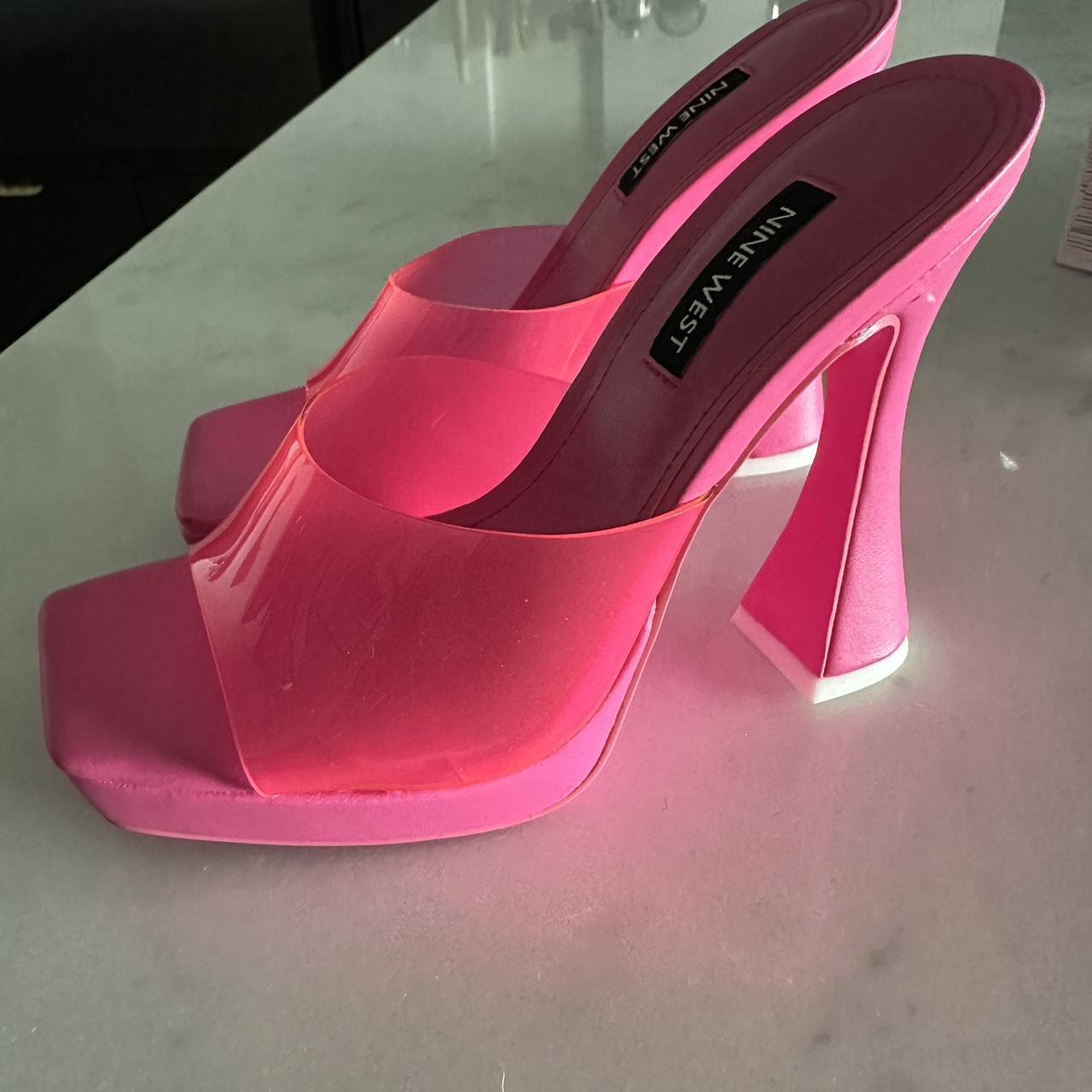 Pink slip on heels best sale