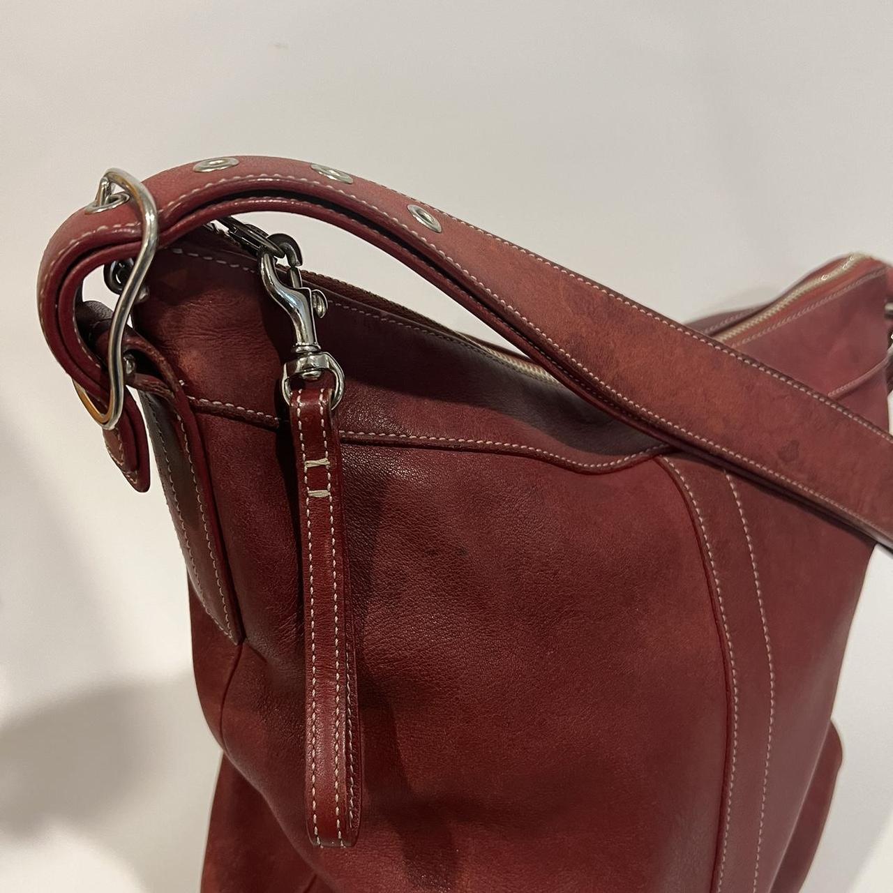 Coach Oxblood Burgundy Grossgrain Leather Handbag Satchel Purse New | eBay