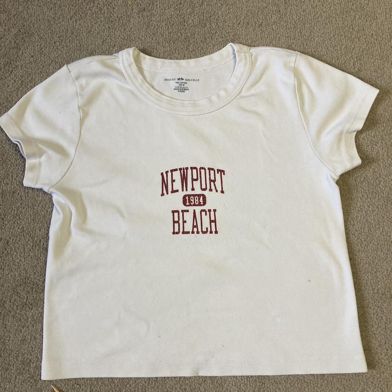 Lovely brandy Melville Newport beach baby tee ️... Depop