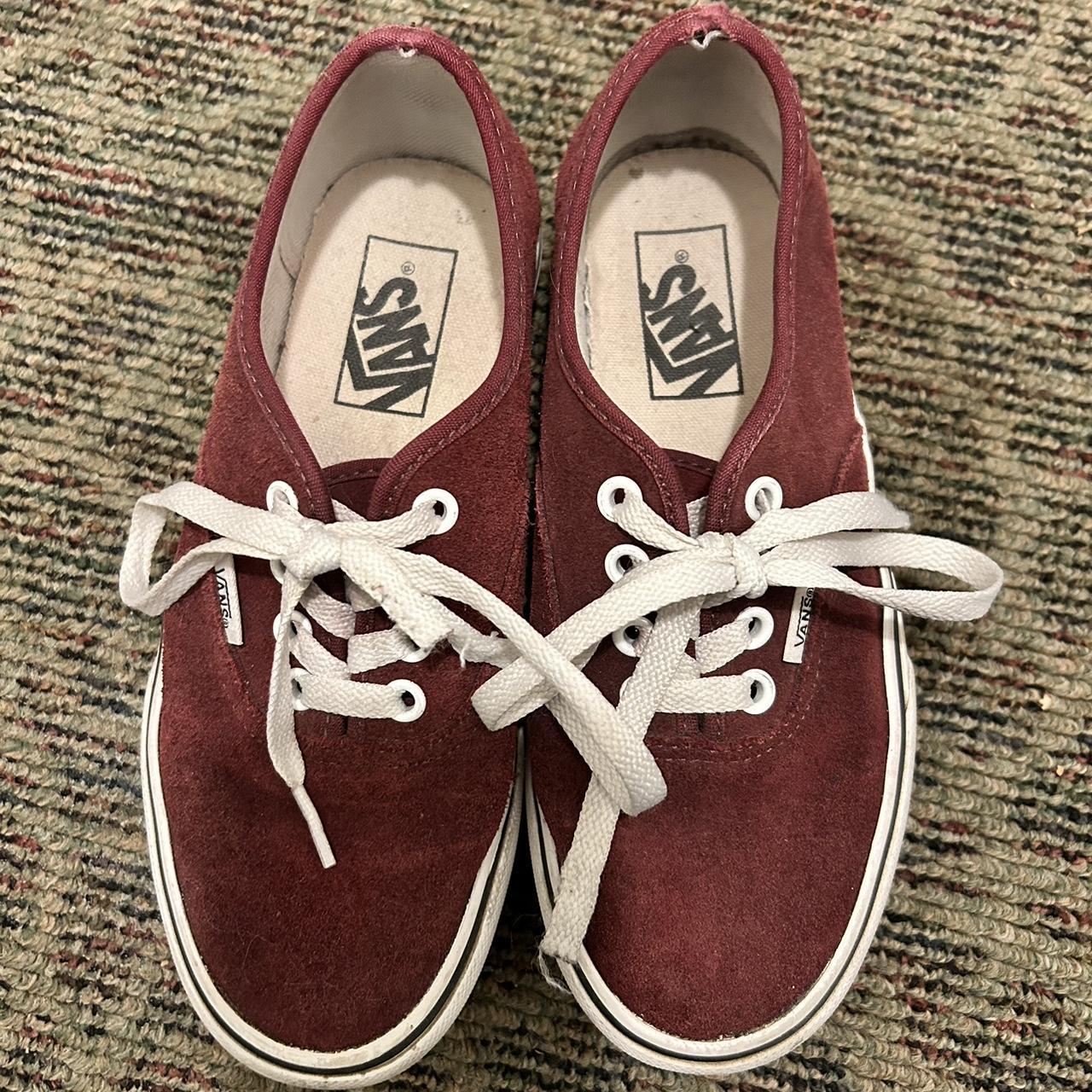 Cute maroon vans best sale