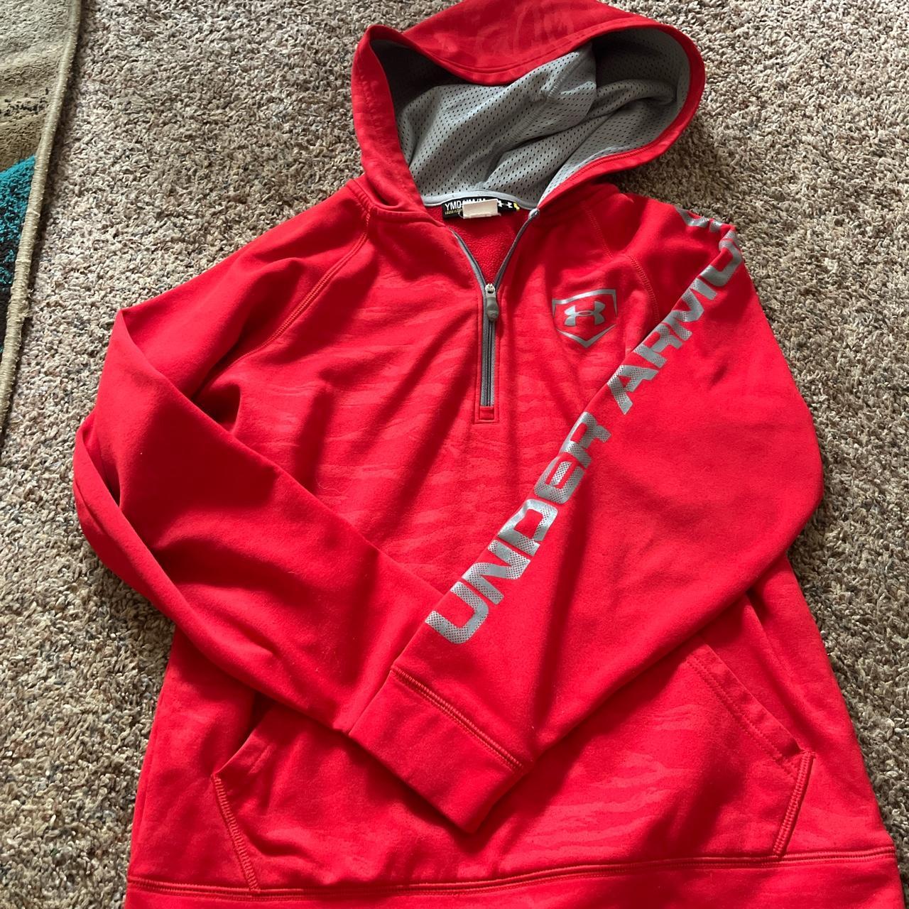 Under Armour Red Hoodie Depop