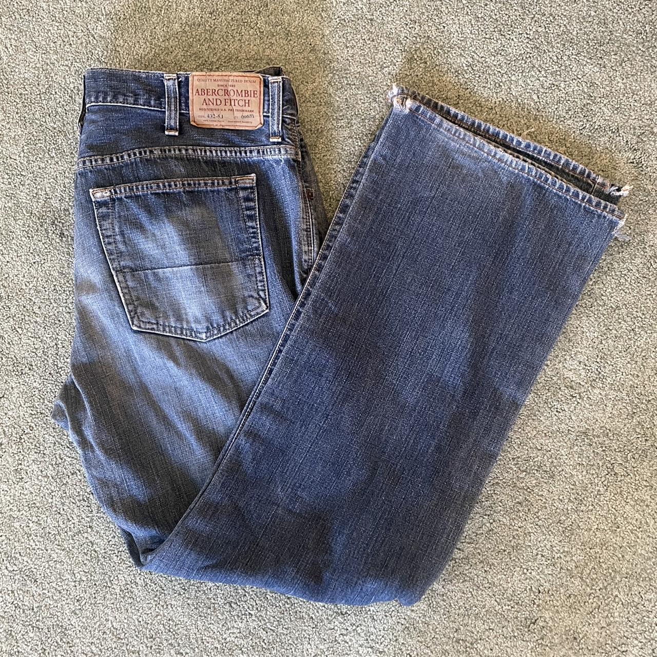 Blue Abercrombie & Fitch bootcut jeans Nice wash and... - Depop