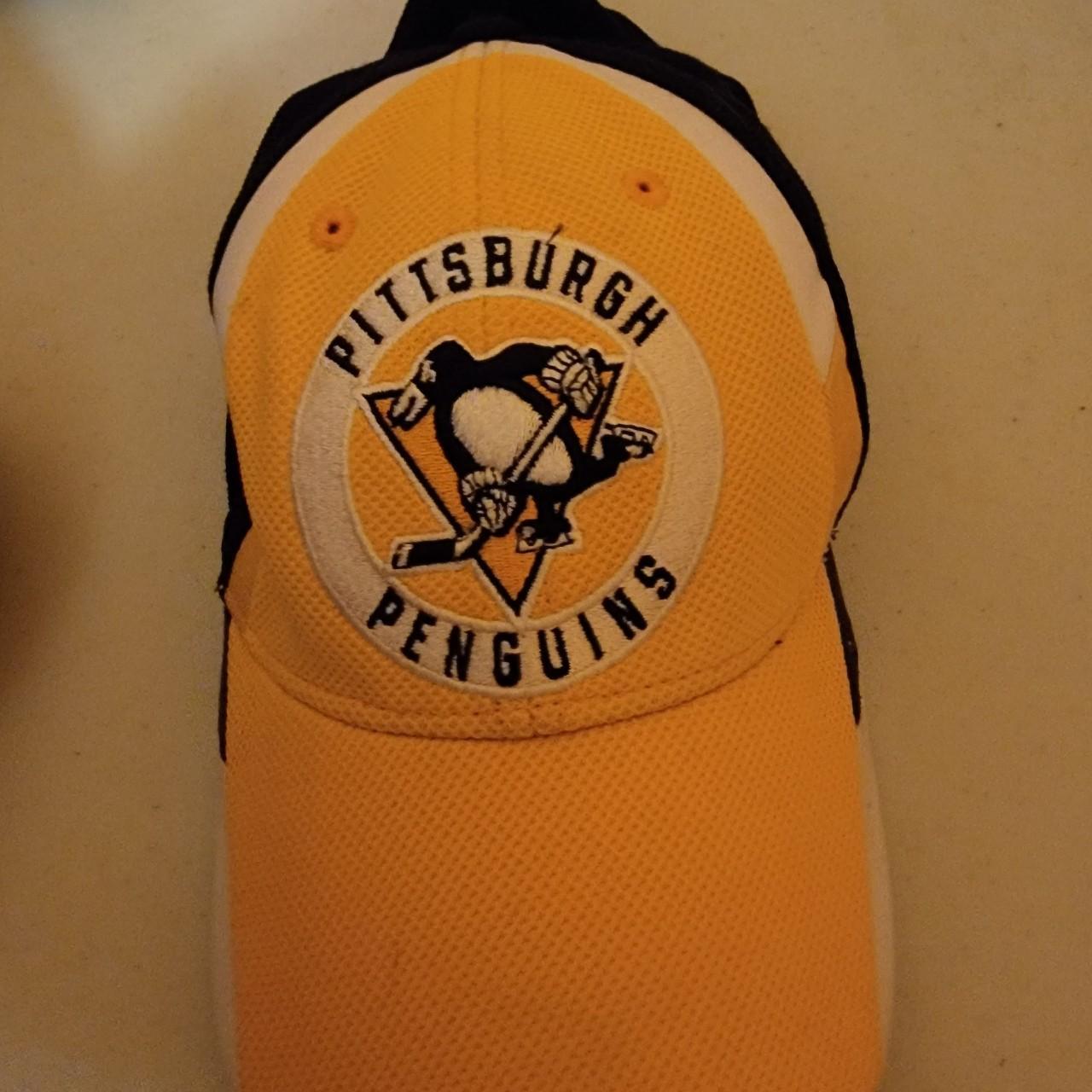 USED Pittsburgh Penguins SnapBack hat. 3 small holes - Depop