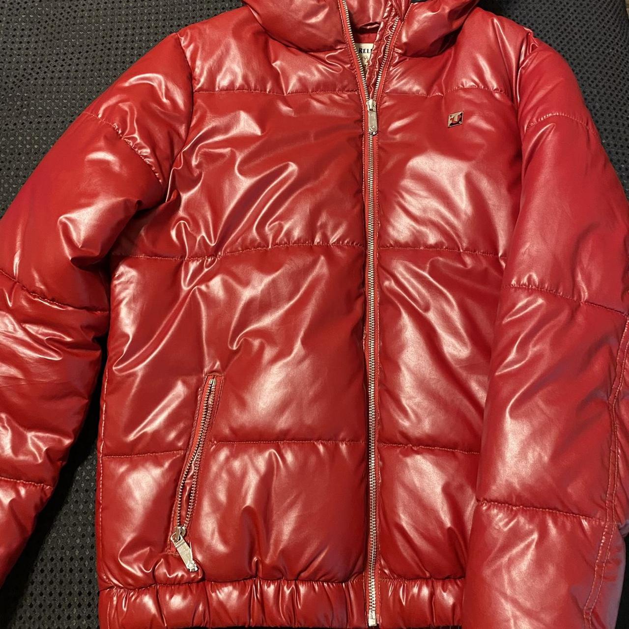 True religion best sale red leather jacket