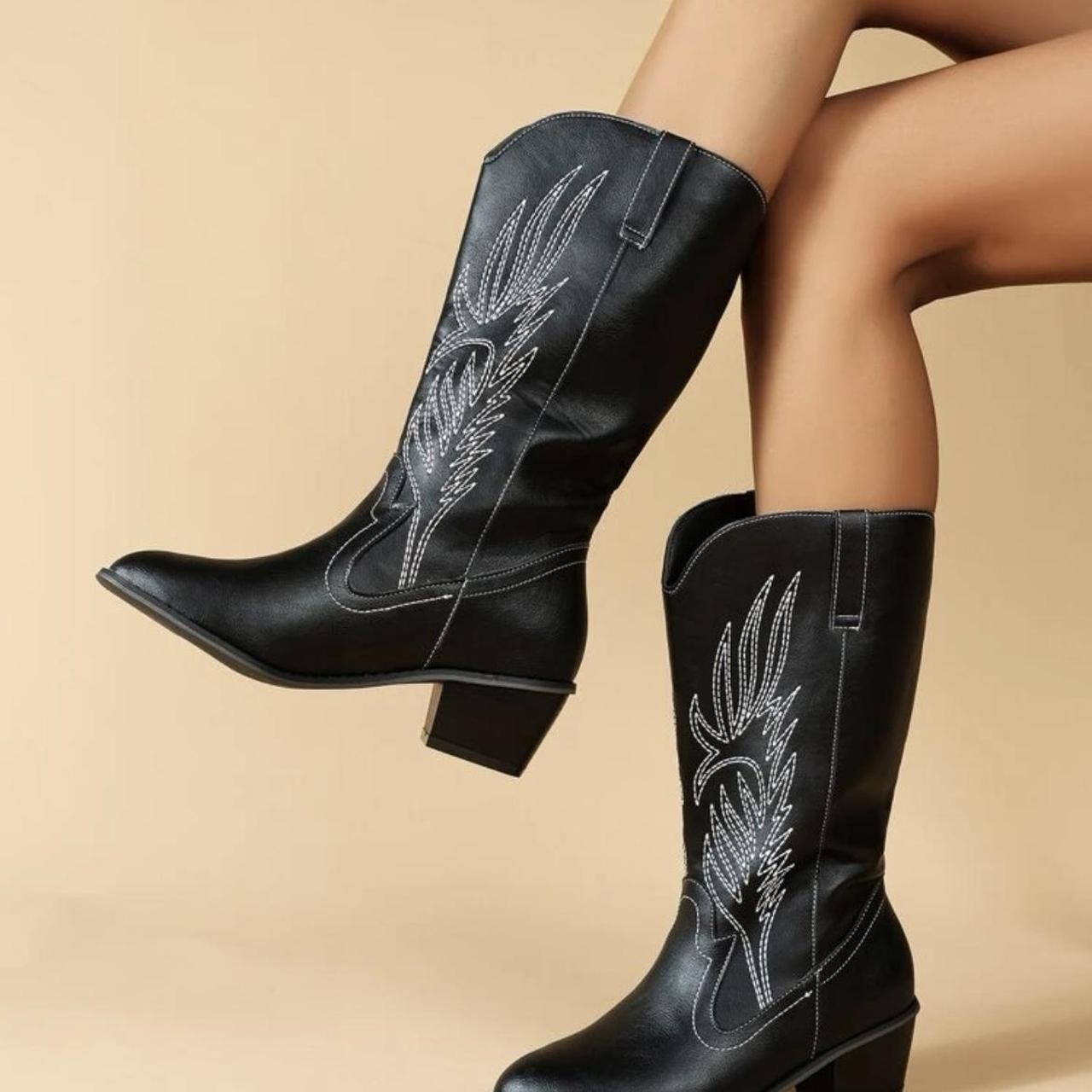 Shein cowboy boots- wore a few times in nashville.... - Depop