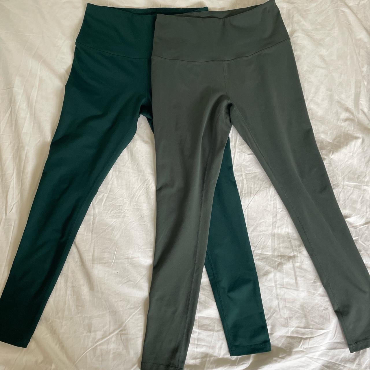 Zella Women's Green and Khaki Leggings | Depop