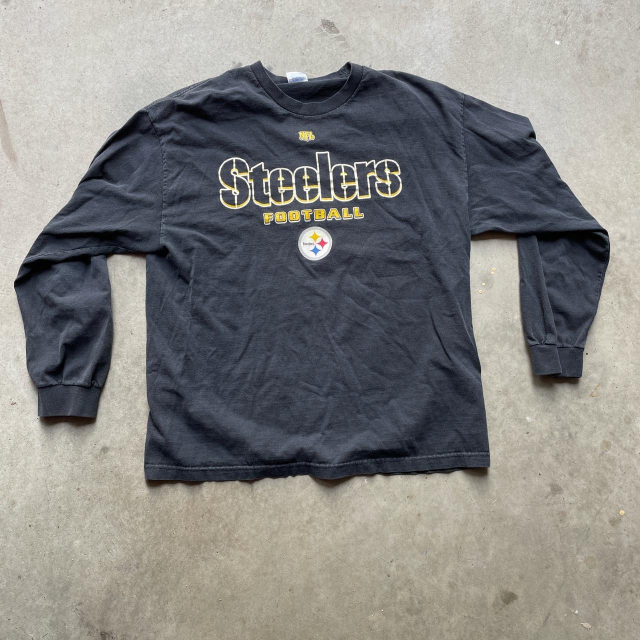 Pittsburgh Steelers Men's Long Sleeve Black Yellow T-Shirt