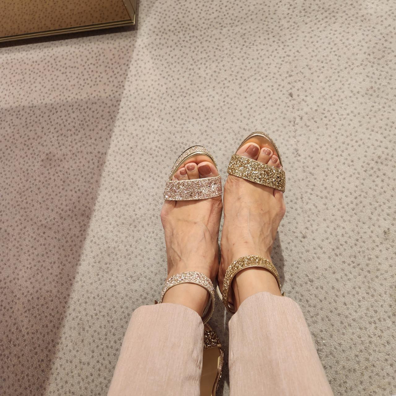 Jimmy Choo Holly 120 Platform heels in glittery | Depop