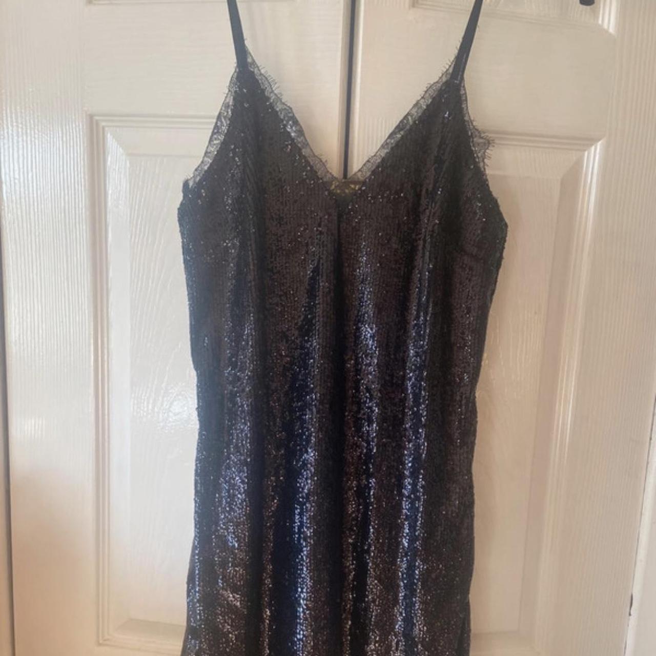 Gatsby fancy dress. H&M sequin black dress and... - Depop