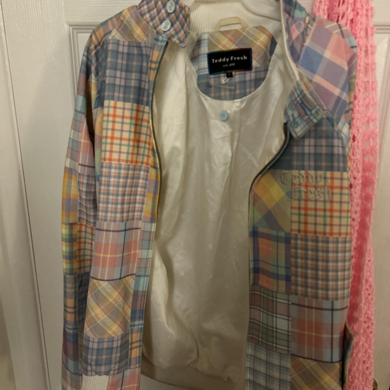 Teddy Fresh Pastel Corduroy Jacket Size Large,... Depop